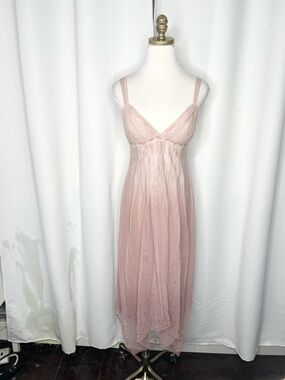 ❗️NWT❗️BCBG MAXAZRIA  SEQUINED EMPIRE WAIST CHIFFON DRESS NWT Y2K FAIRYCORE